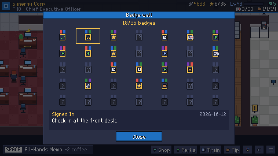The badge wall