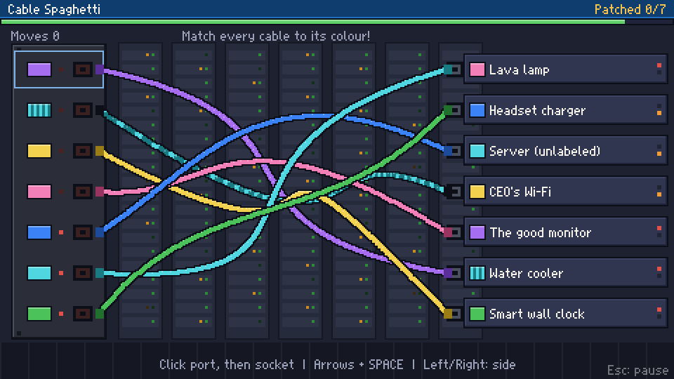 Cable Spaghetti mini-game screenshot